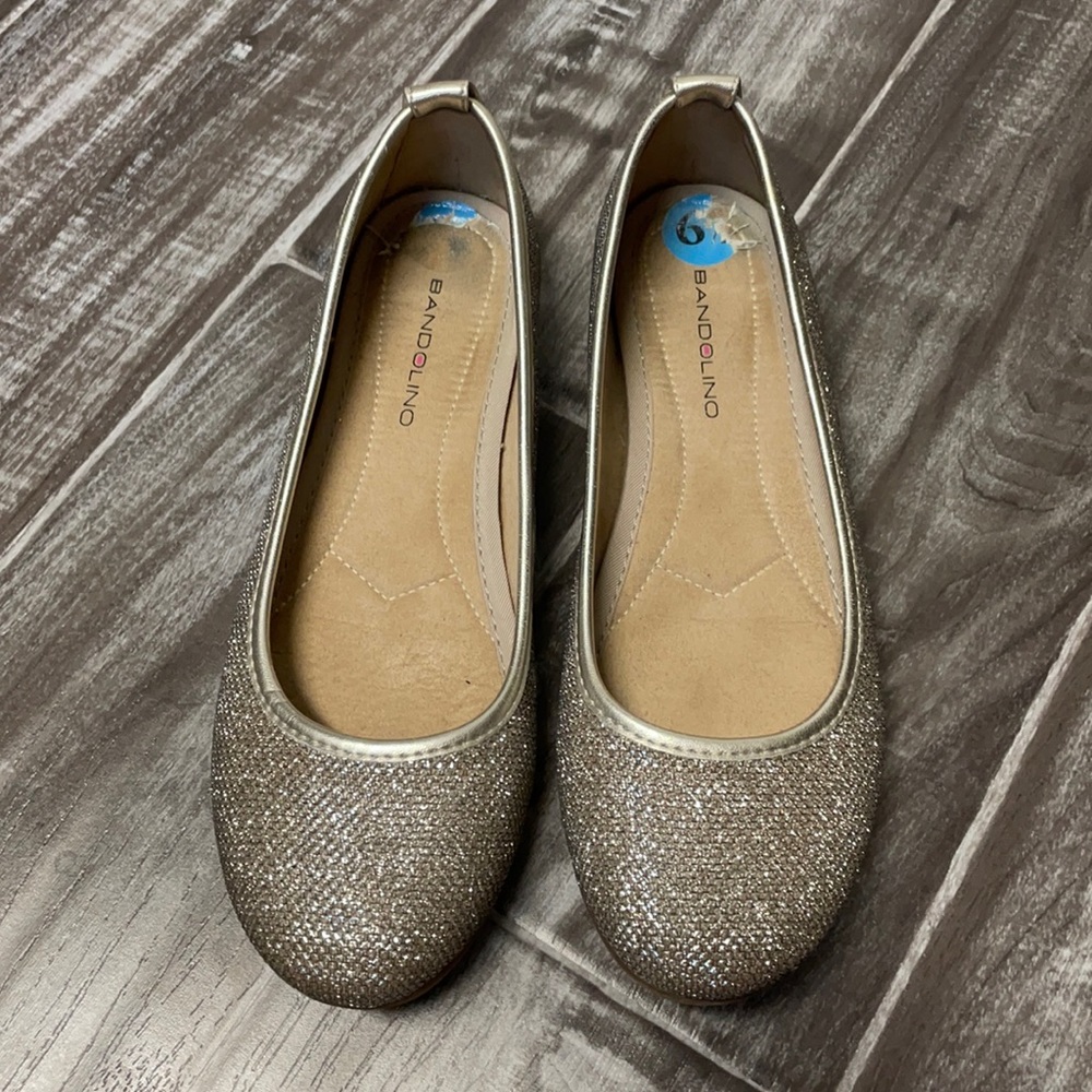 Gold ballet flats